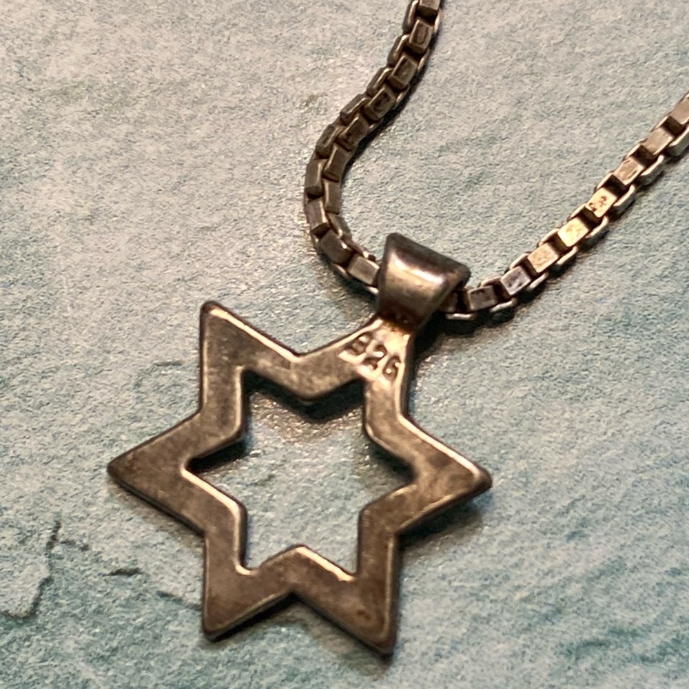 925 Star of David Pendant w/Chain  Necklace